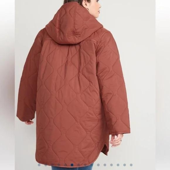 Old Navy Hooded Quilted Utility Coat For Women NWT - Picture 4 of 6